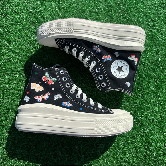 Converse Chuck Taylor All Star Move High Top Butterfly Wings - Picture 13 of 14